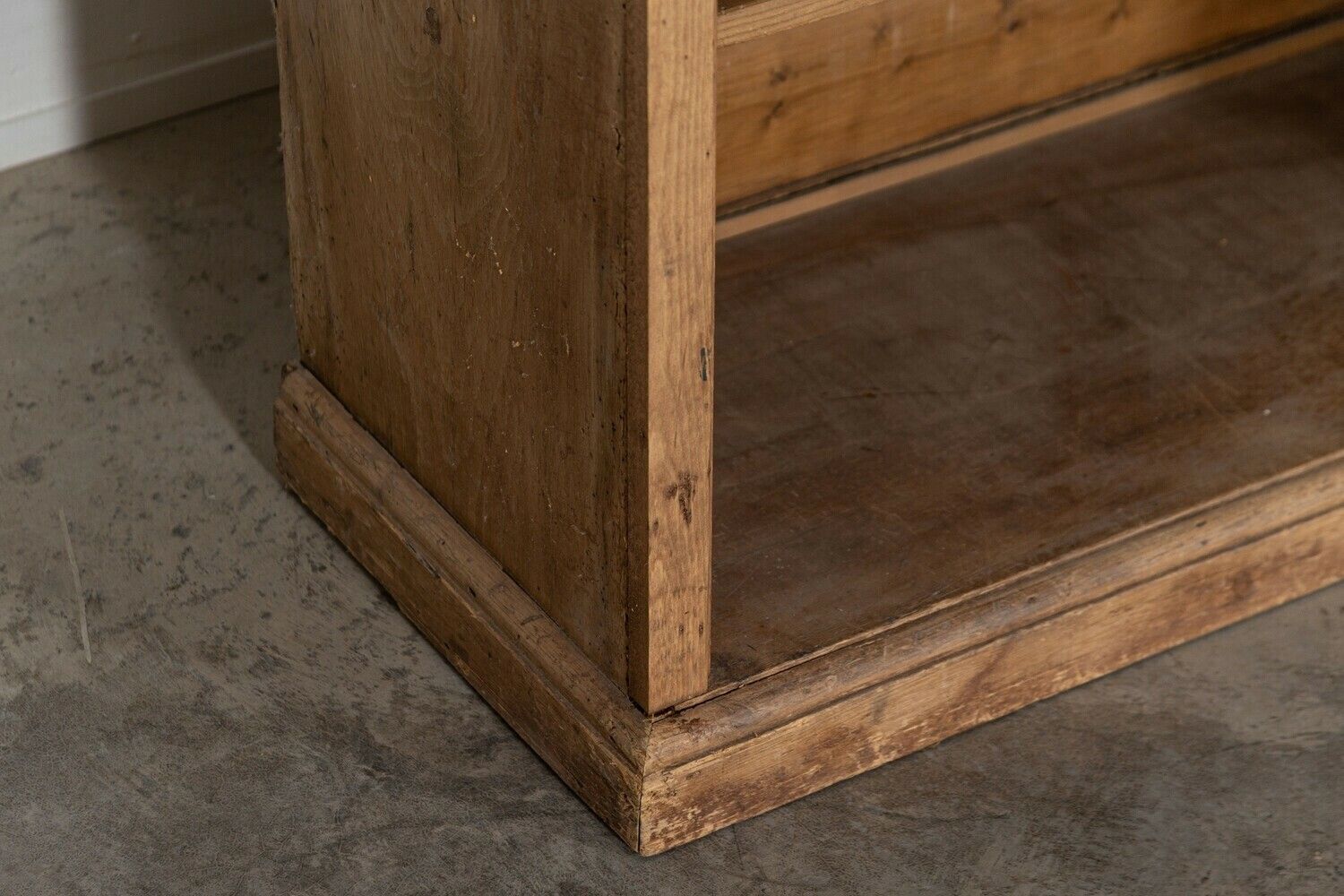 Furniture Large 19thc English Pine Breakfront Bookcase photo