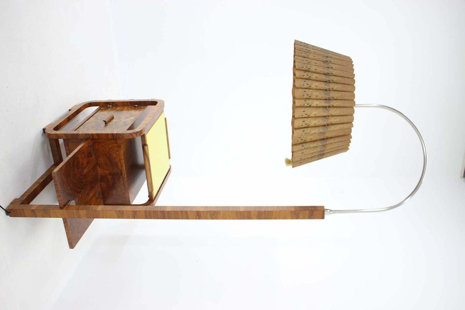 1930s Restored Large Art Deco Floor Lamp,Czechoslovakia photo Lighting