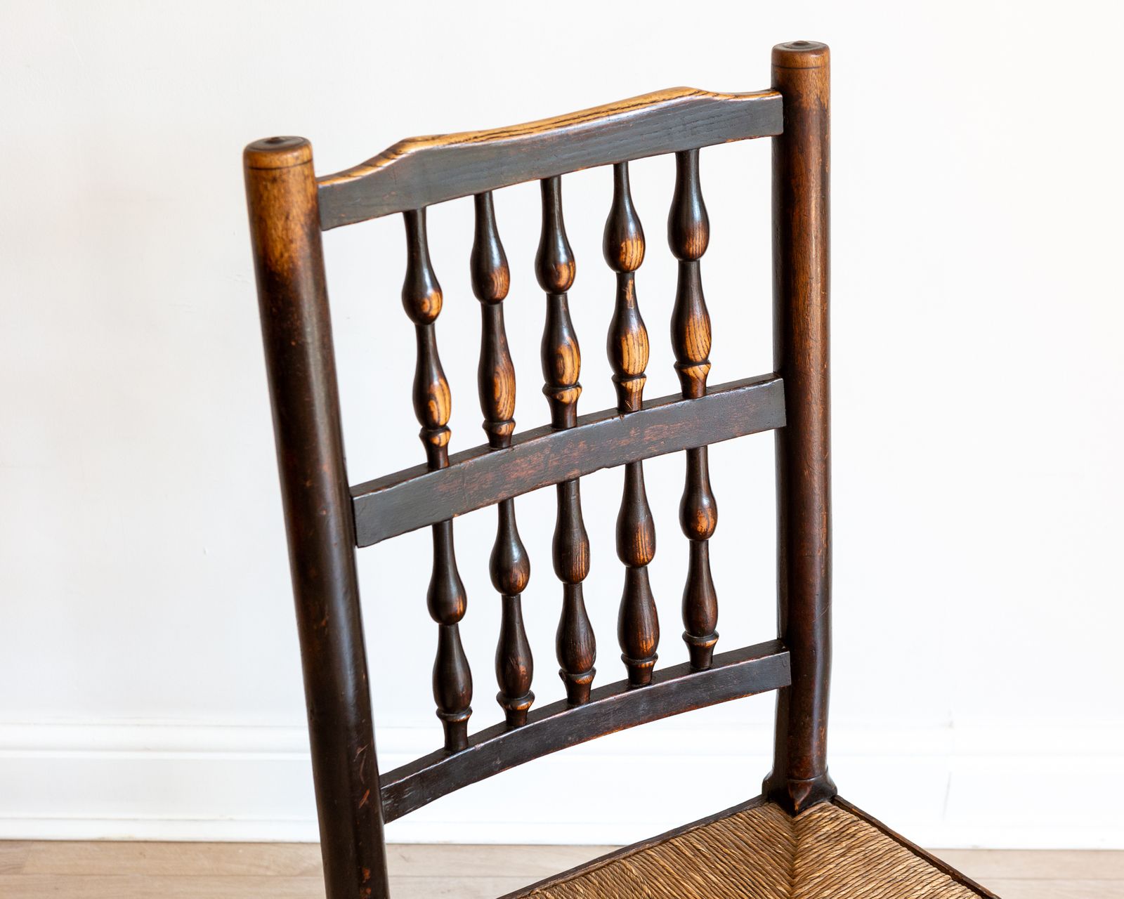Georgian Rocking Chair 18th Century Antiqu.E Lancashire Rusti.C Fireside Chair English Farmhouse Country House Rush Seat Spindle Back Ash Elm photo furniture