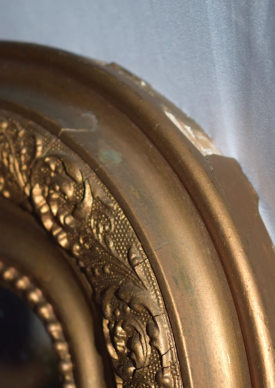 Antique French 19th Century Louis Philippe Gilt Gold Mirror photo vintage