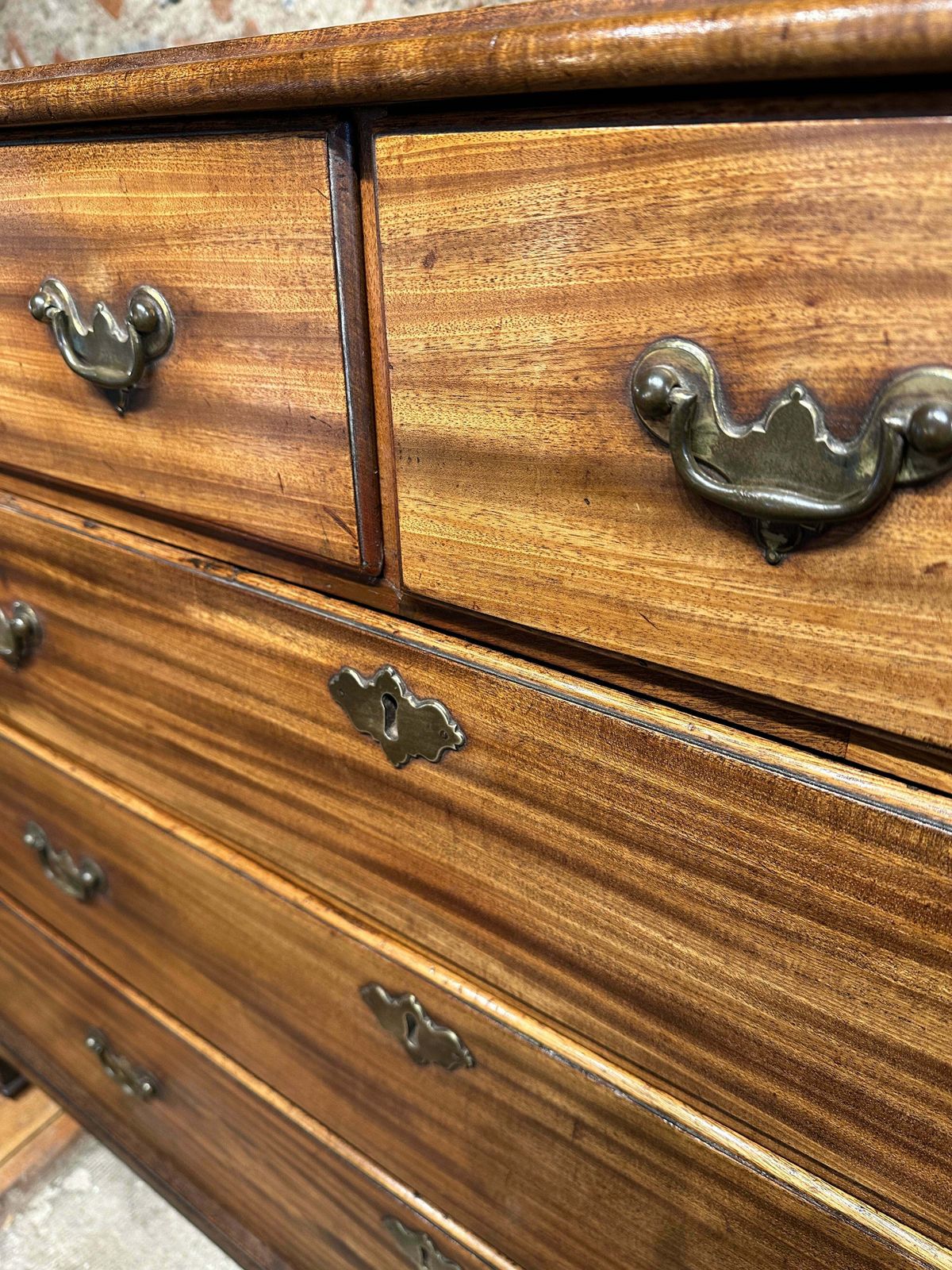 Rare Early Exceptional Antique Yorkshire Chippendale Georgian Cuban Mahogany Country House Chest Circa 1750 photo Furniture