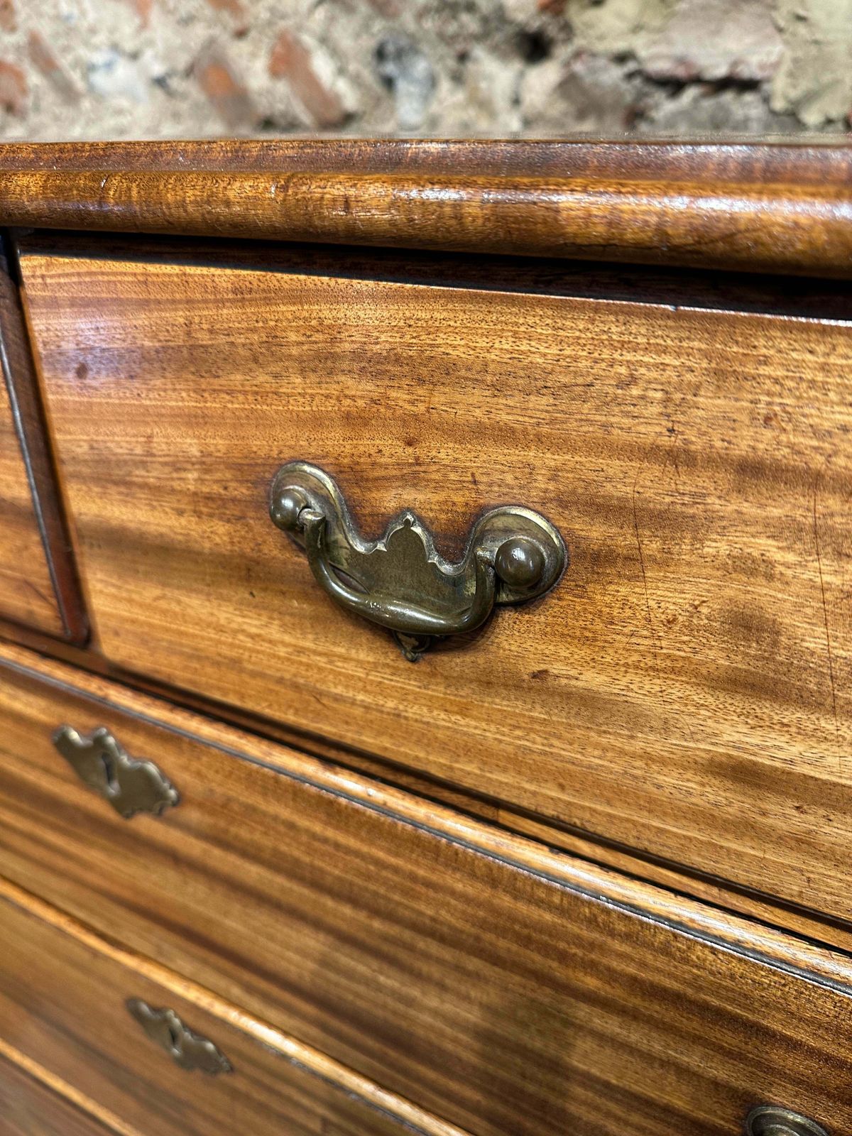 1950.0 Rare Early Exceptional Antique Yorkshire Chippendale Georgian Cuban Mahogany Country House Chest Circa 1750 photo