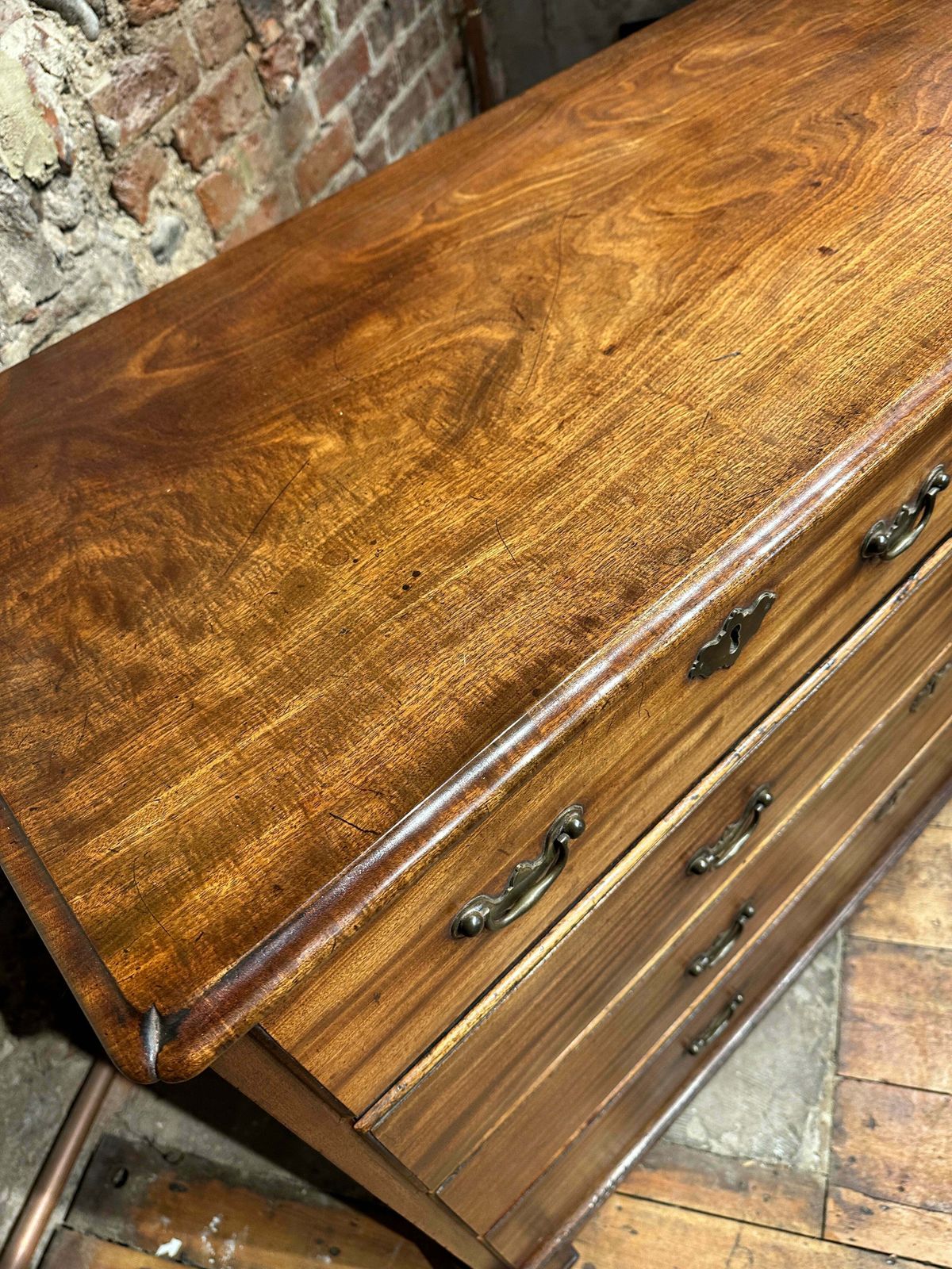 photo buy Rare Early Exceptional Antique Yorkshire Chippendale Georgian Cuban Mahogany Country House Chest Circa 1750