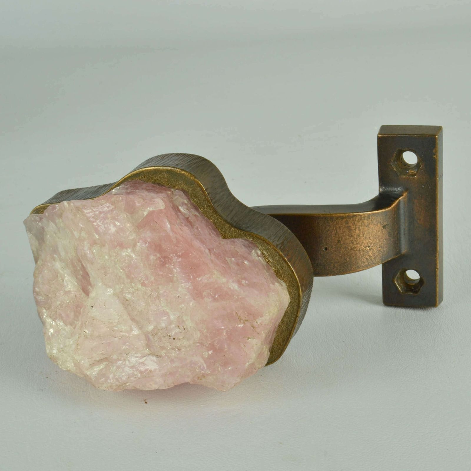 Rose Quarz And Bronze Push Pull Door Handle photo Home Fixtures