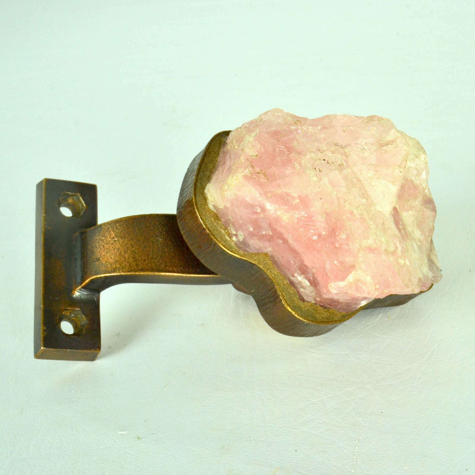 Rose Quarz And Bronze Push Pull Door Handle photo 950.0