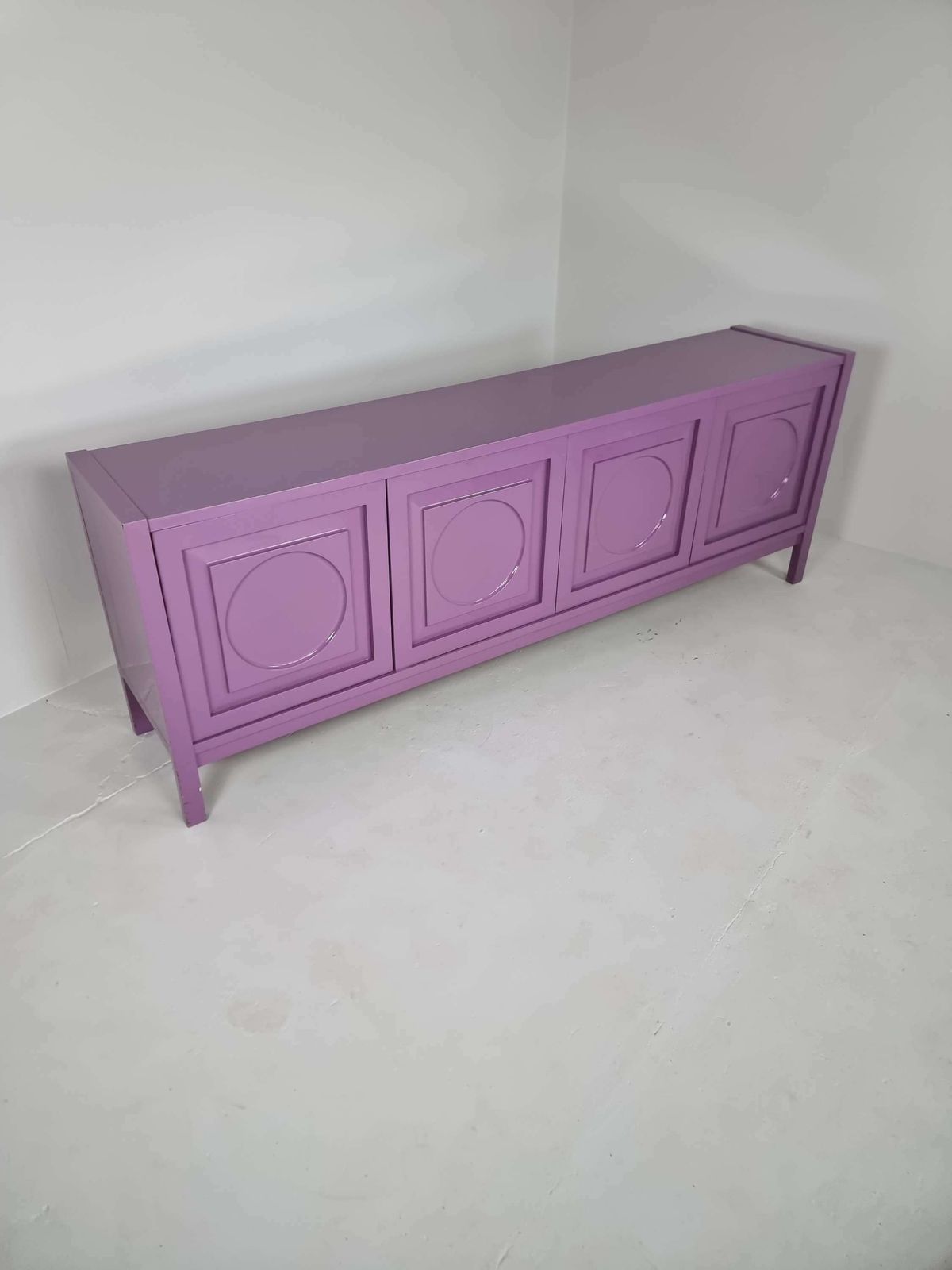 Vintage Roze Brutalist Dressoir Van Defour, België, Jaren 1970 photo for sale