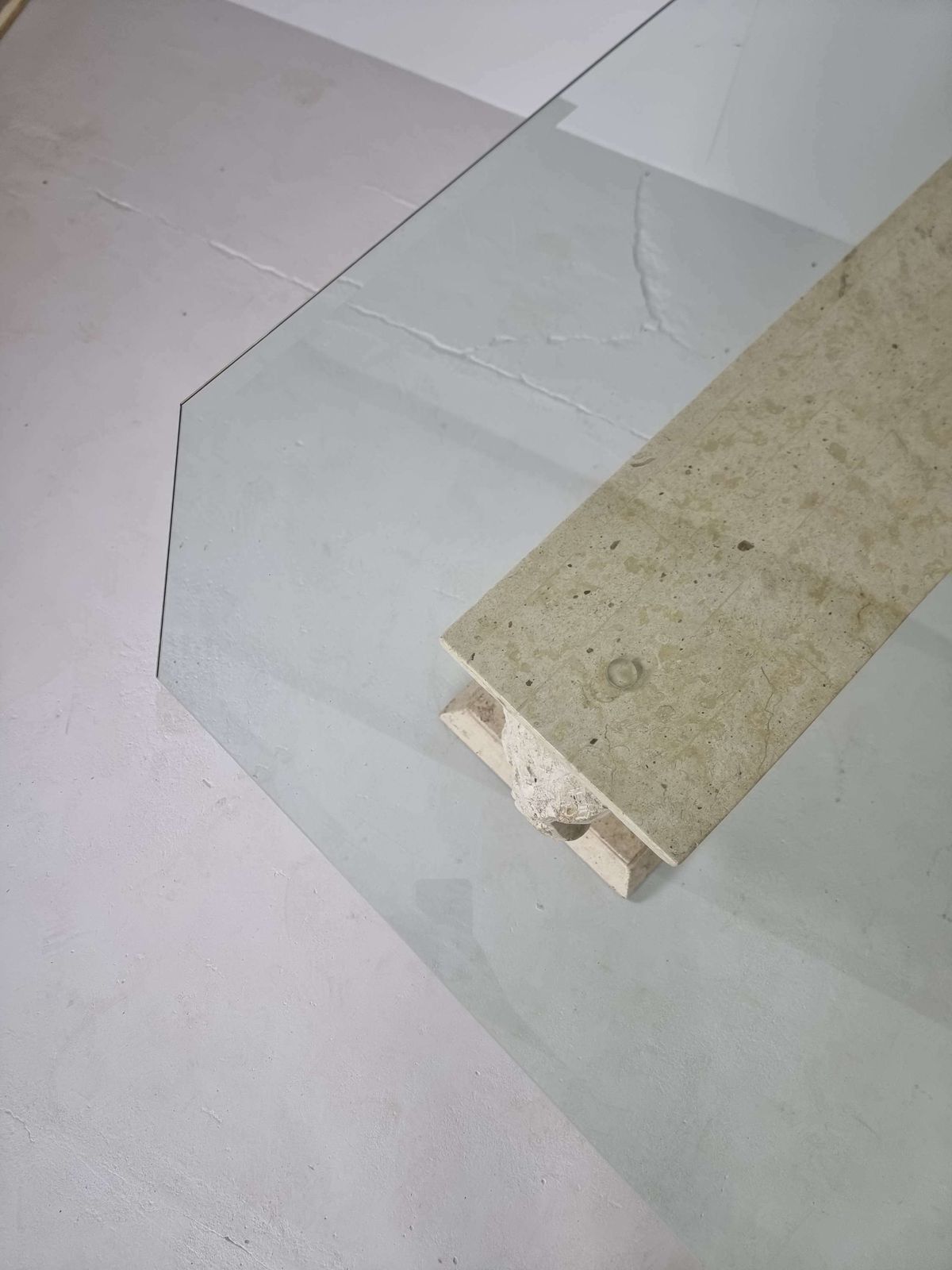 Meubels Stenen Schelp Eettafel Van Magnussen Ponte, Mactan Steen, Jaren 1980 photo