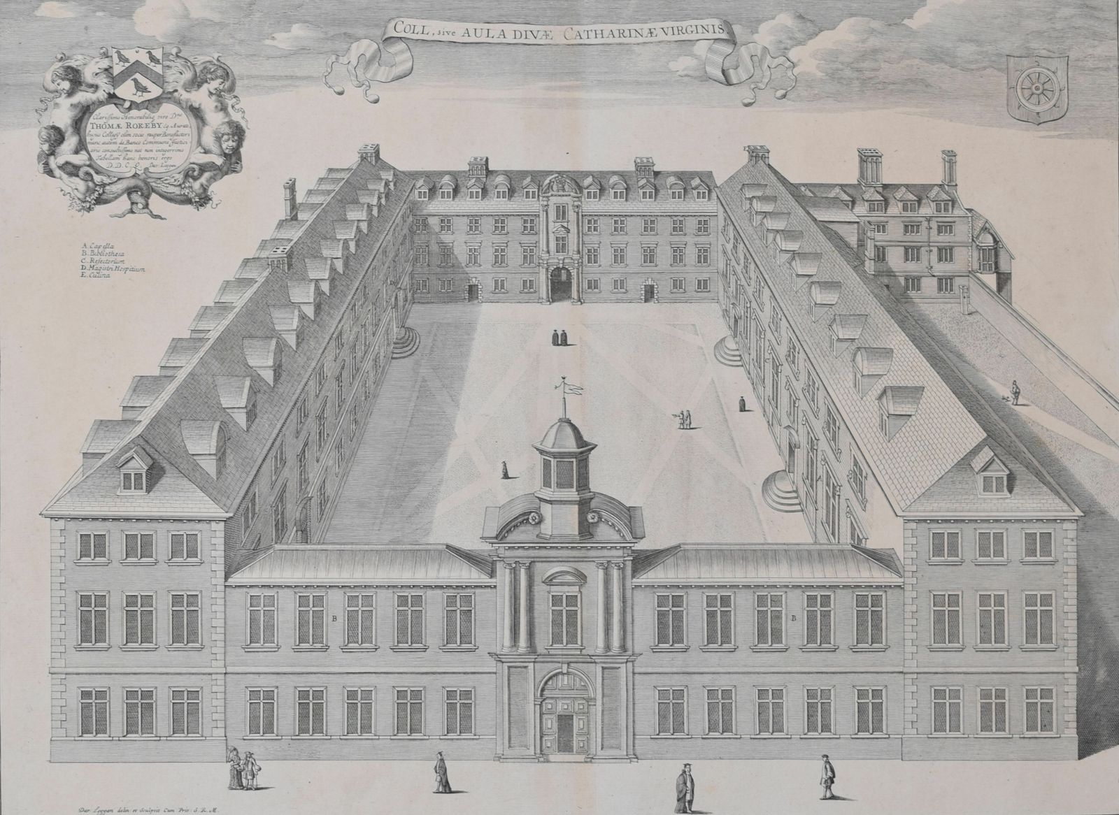 David Loggan (1634 – 1692) St Catharine’s College, Cambridge (1690) photo furniture