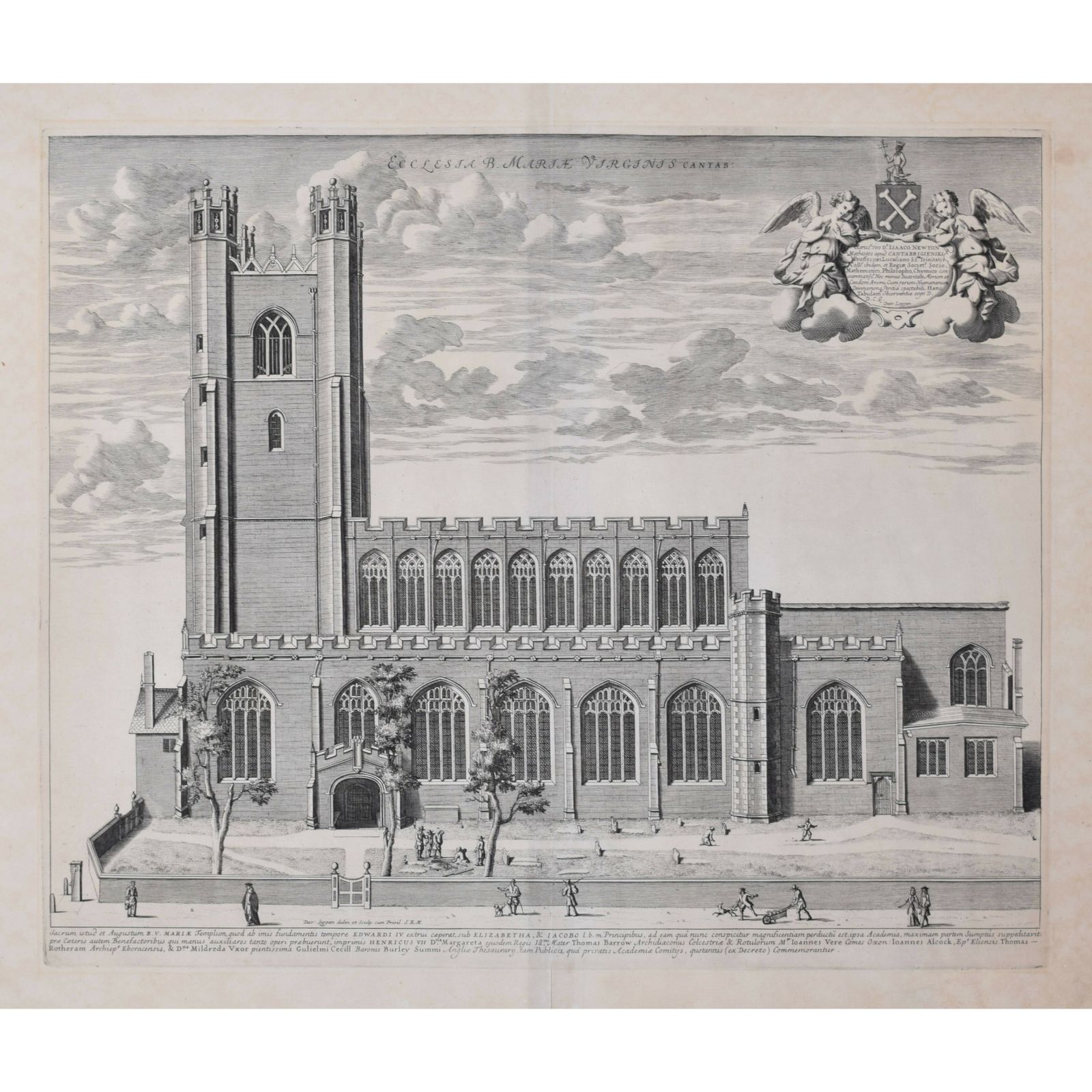 Great St Mary’s, University Of Cambridge Engraving By David Loggan (1690) photo furniture