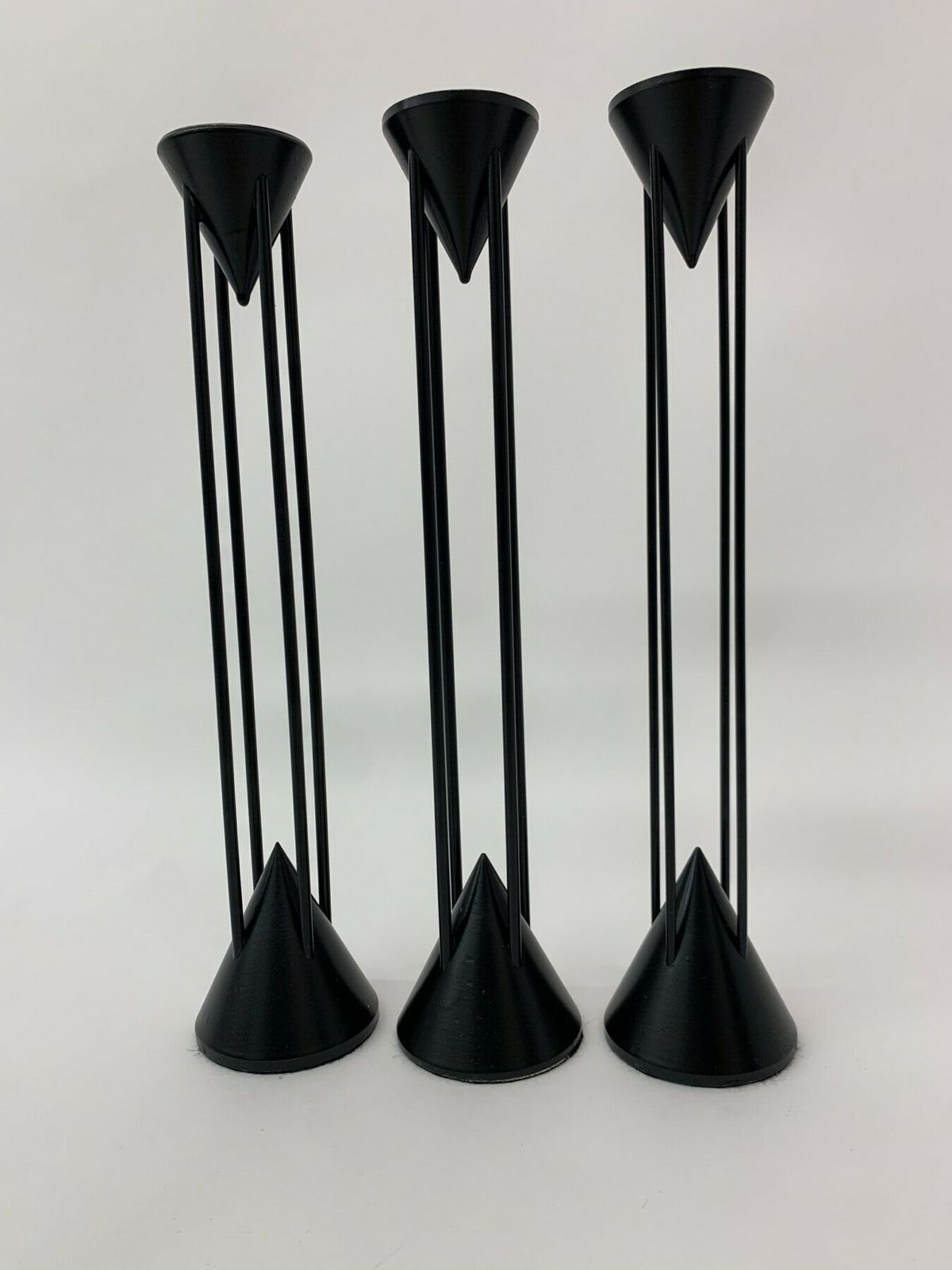 Set Of 3 Post Modern Memphis Candle Sticks By Markus Borgens , 1980’s photo Home Decor