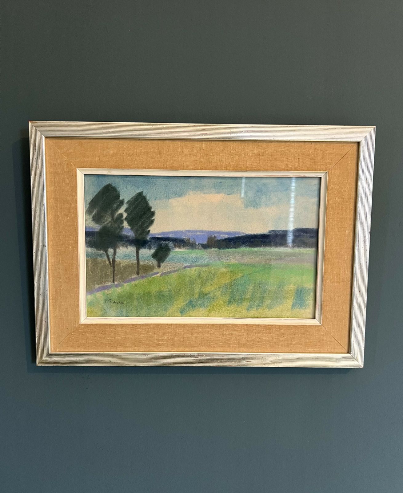 A Pair Of Mid Century Swedish Framed Pastel Landscapes By Ragnar Falk photo 295.0