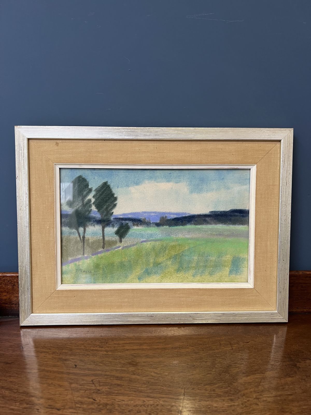 A Pair Of Mid Century Swedish Framed Pastel Landscapes By Ragnar Falk photo buy