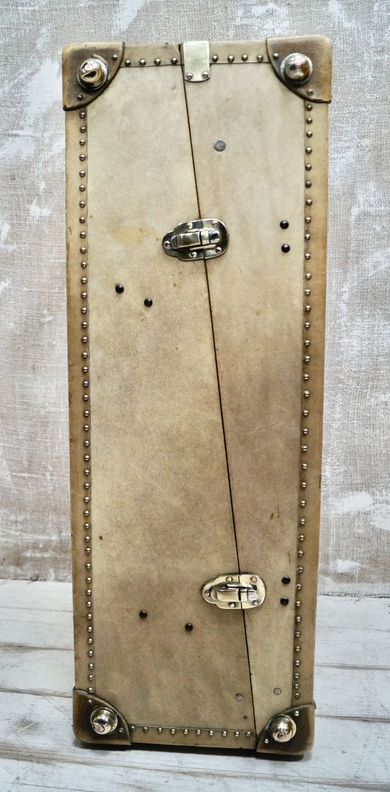 Antique Vellum Travel Trunk, 1910s photo 1249.77