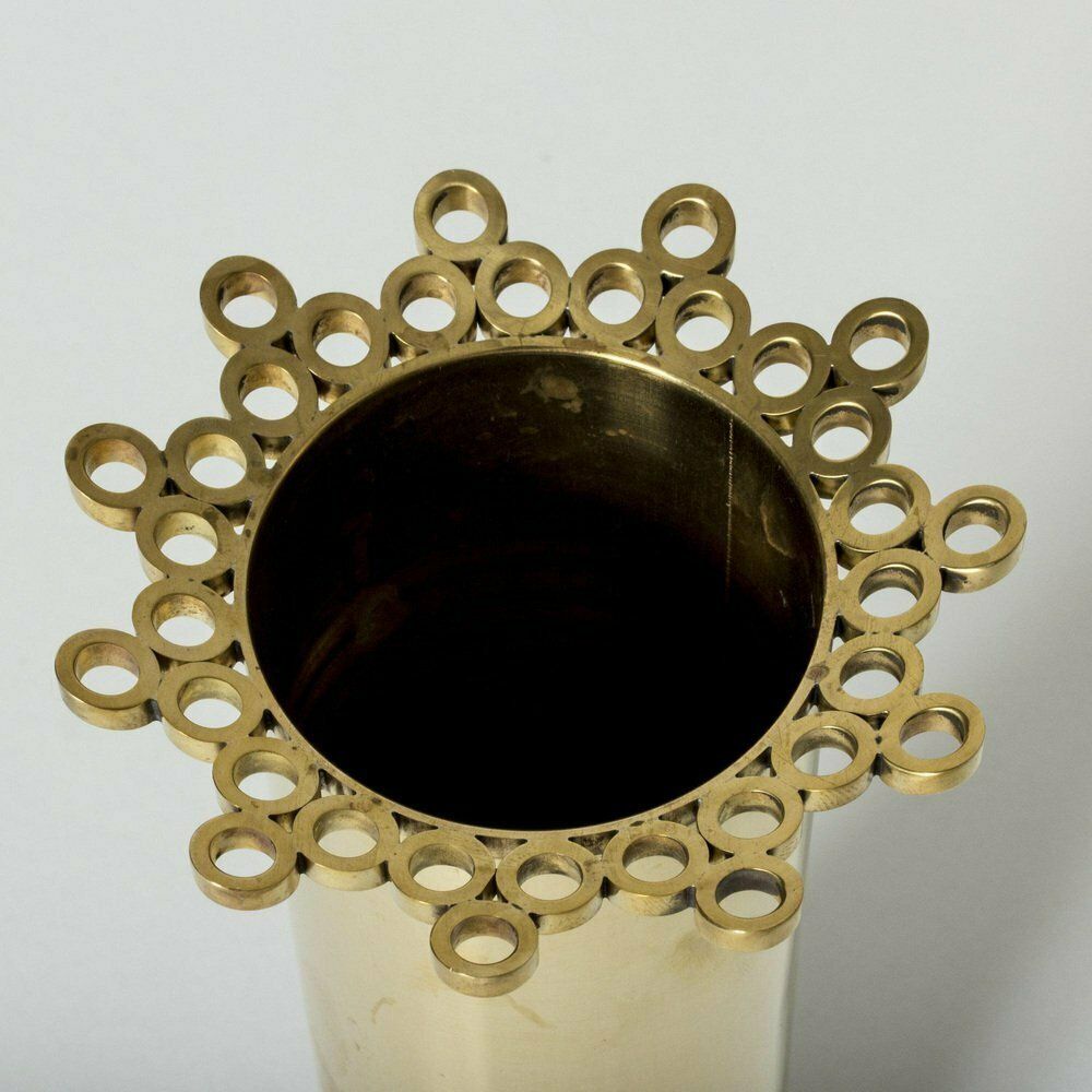 Brass Vase By Pierre Forssell, 1980s photo Home Decor