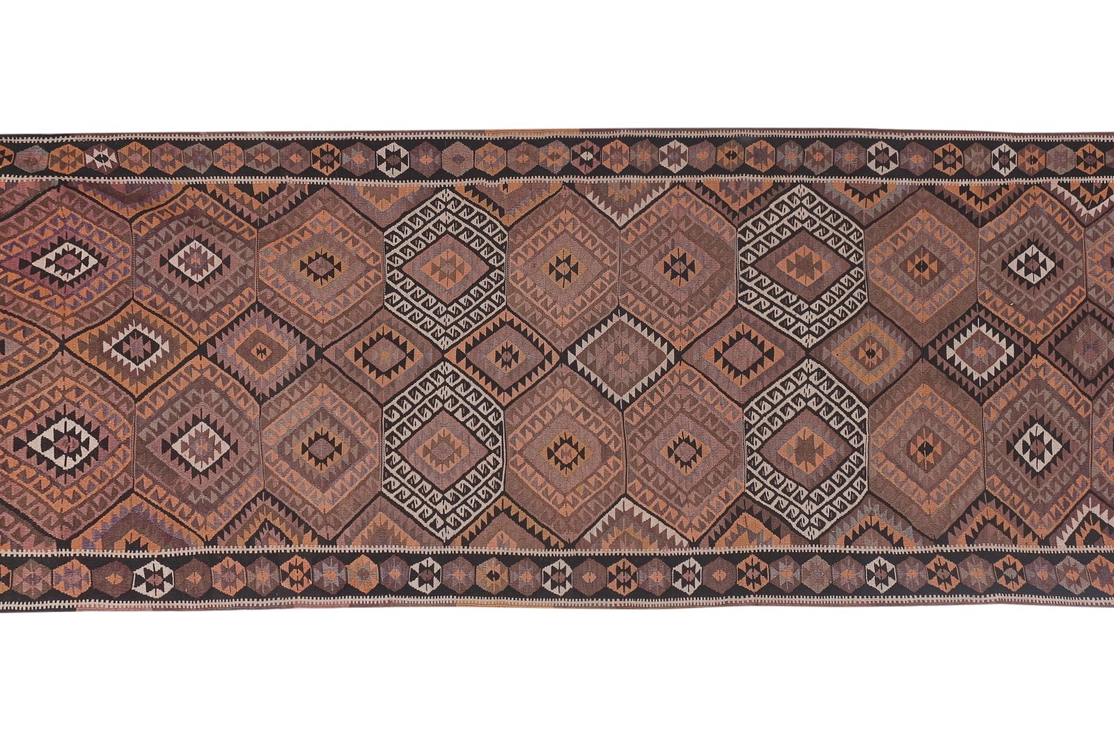 Vintage Pastel Turkish Kars Kilim Rug 4'4'' X 11'10' photo buy