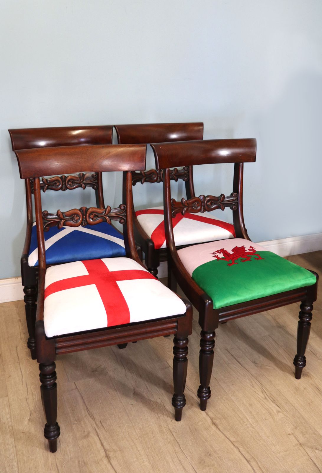 A Lovely Set Of Four Victorian Mahogany Bar Back Dining Chairs. photo furniture