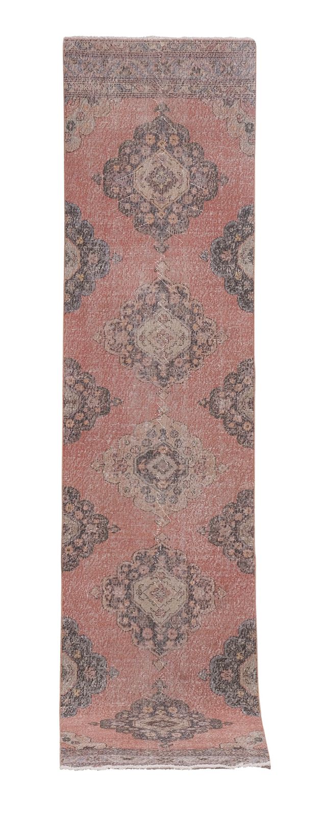 1970s Turkish Oushak Hand Knotted Runner Rug