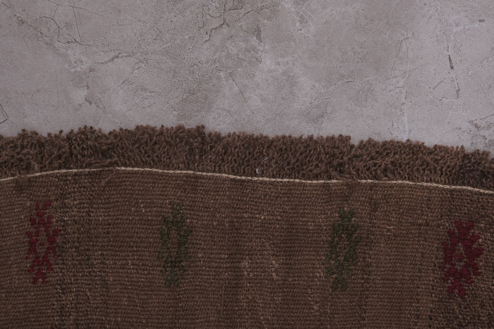 1970s Turkish Brown Kilim Runner 2'2'' X 16'4'' photo furniture