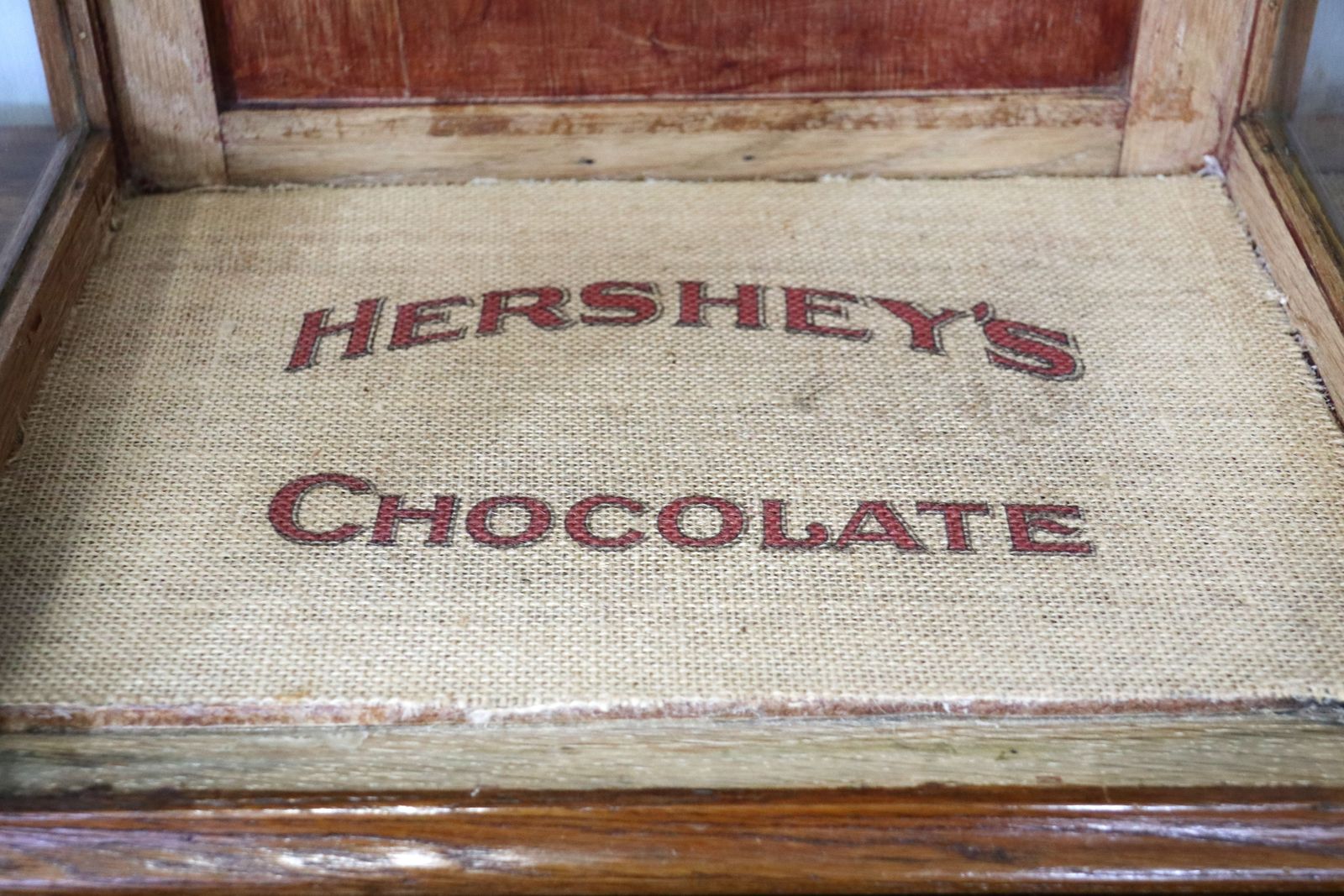 Furniture A Hershey’s Chocolate  Hardwood Framed Shop Counter Display Cabinet. photo