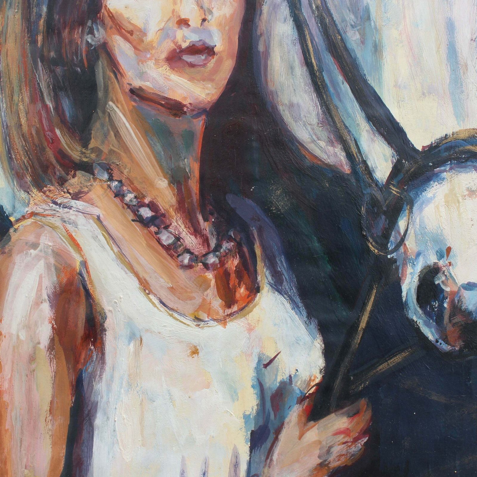 photo for sale 'Portrait Of A Woman And Her Horse', French School (1988)