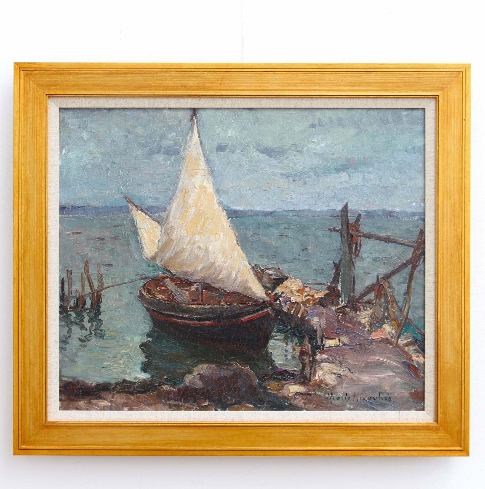 'The Boat In Martigues, France' By Marie De Nivouliès De Pierrefort (Circa 1910)
