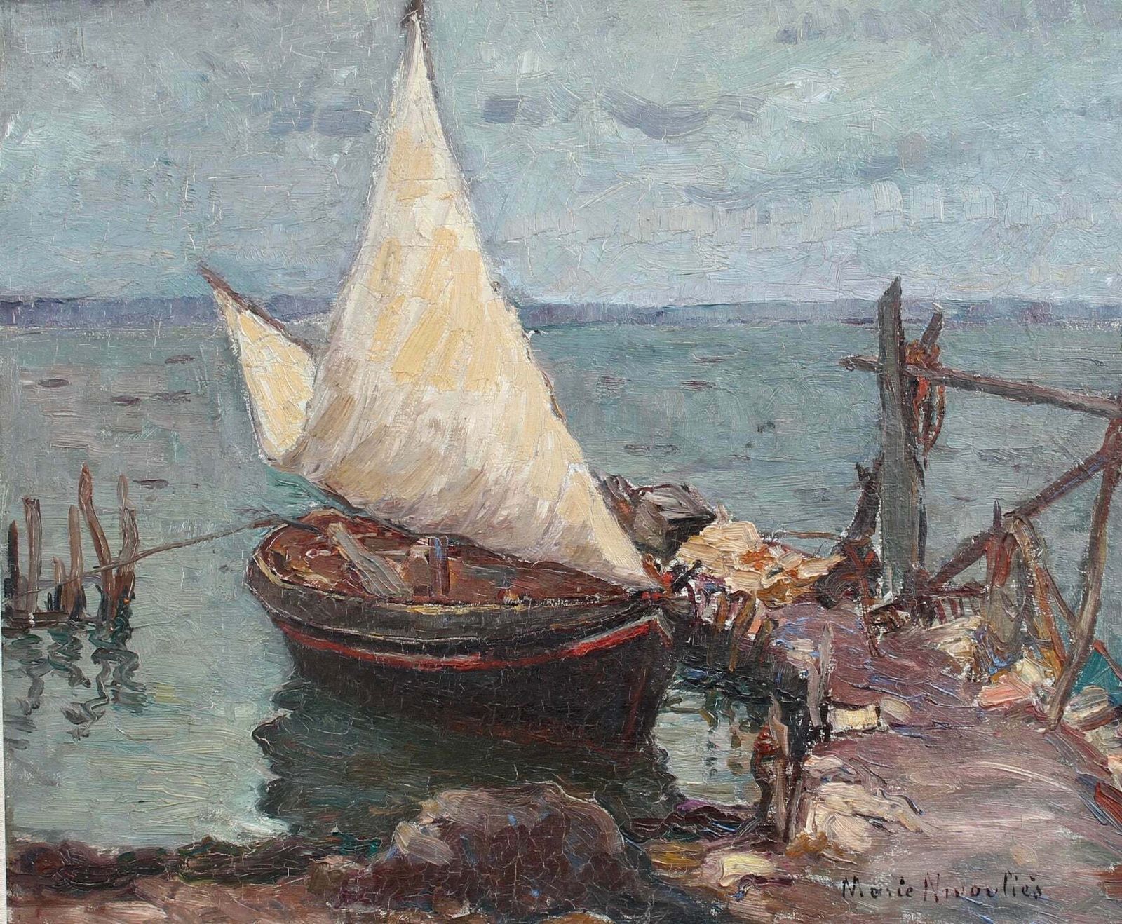 'The Boat In Martigues, France' By Marie De Nivouliès De Pierrefort (Circa 1910) photo furniture