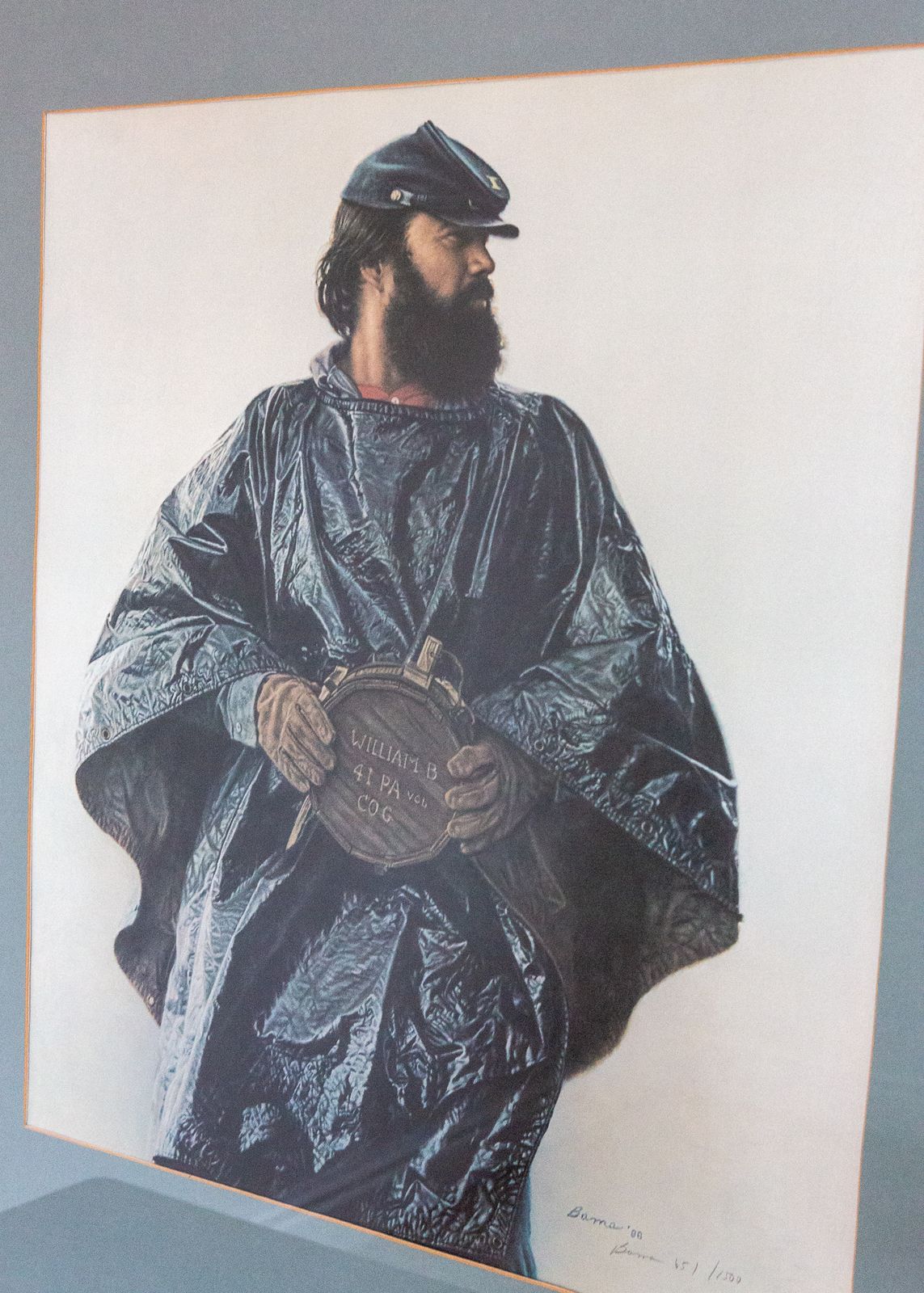 Signed Limited Edition James Bama Painting The Volunteer 1988 American Civil War Military Print Framed Glazed Photorealism Militaria photo vinterior