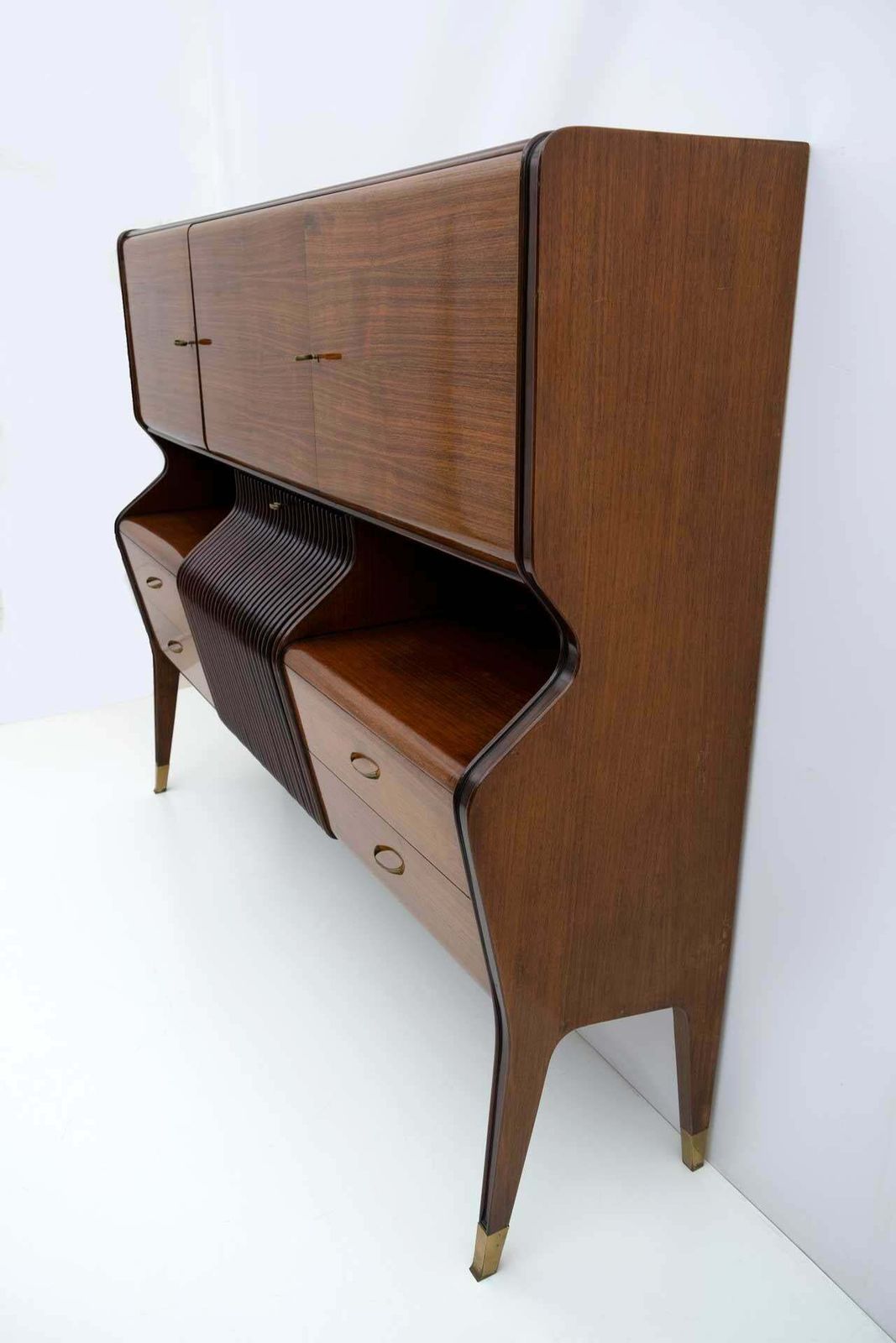photo furniture Osvaldo Borsani Mid Century Modern Italian Sideboard With Bar Cabinet, 1950s