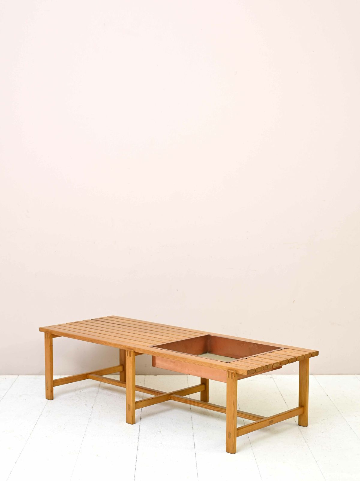 Scandinavian Bench With Planter photo Furniture