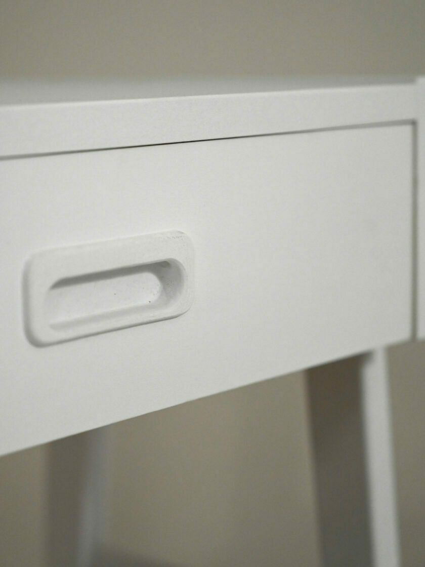 Scandinavian Bedside Table Painted In White photo 250.0