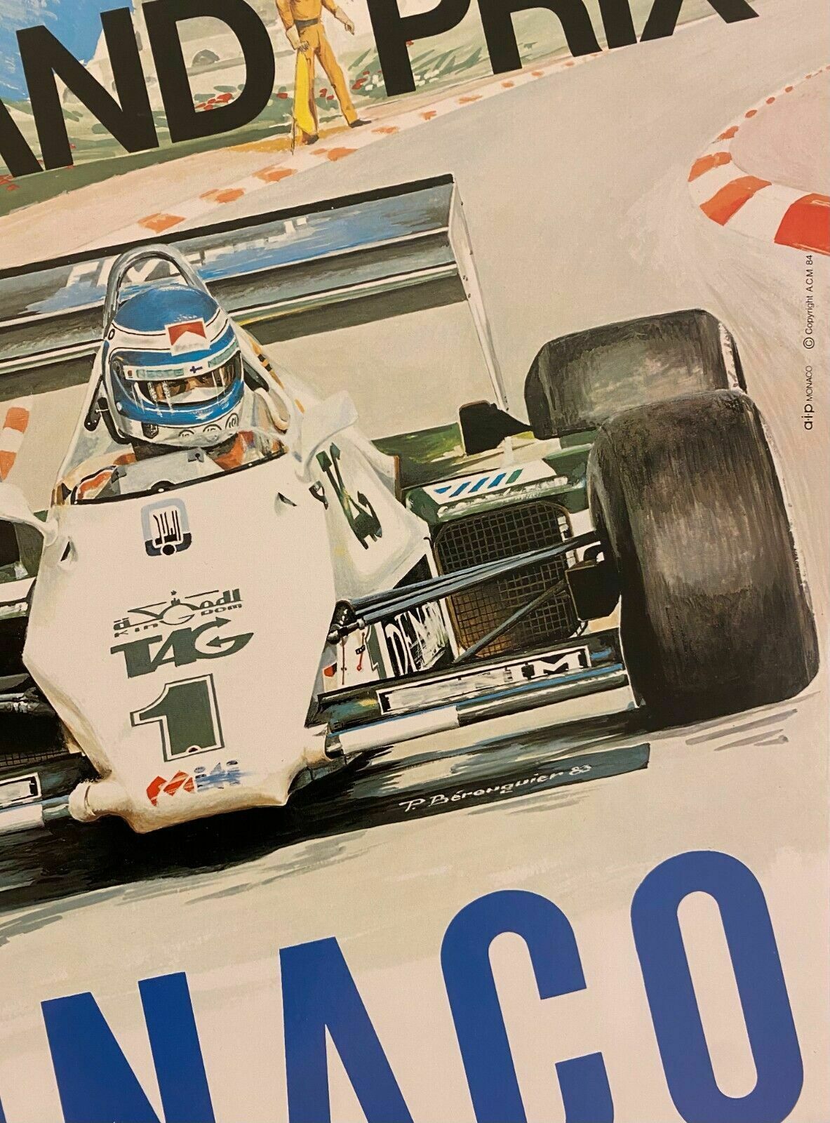 photo vintage Pierre Berenguier, 1984   Monaco 84   Advertising Offset Poster Linen Backed