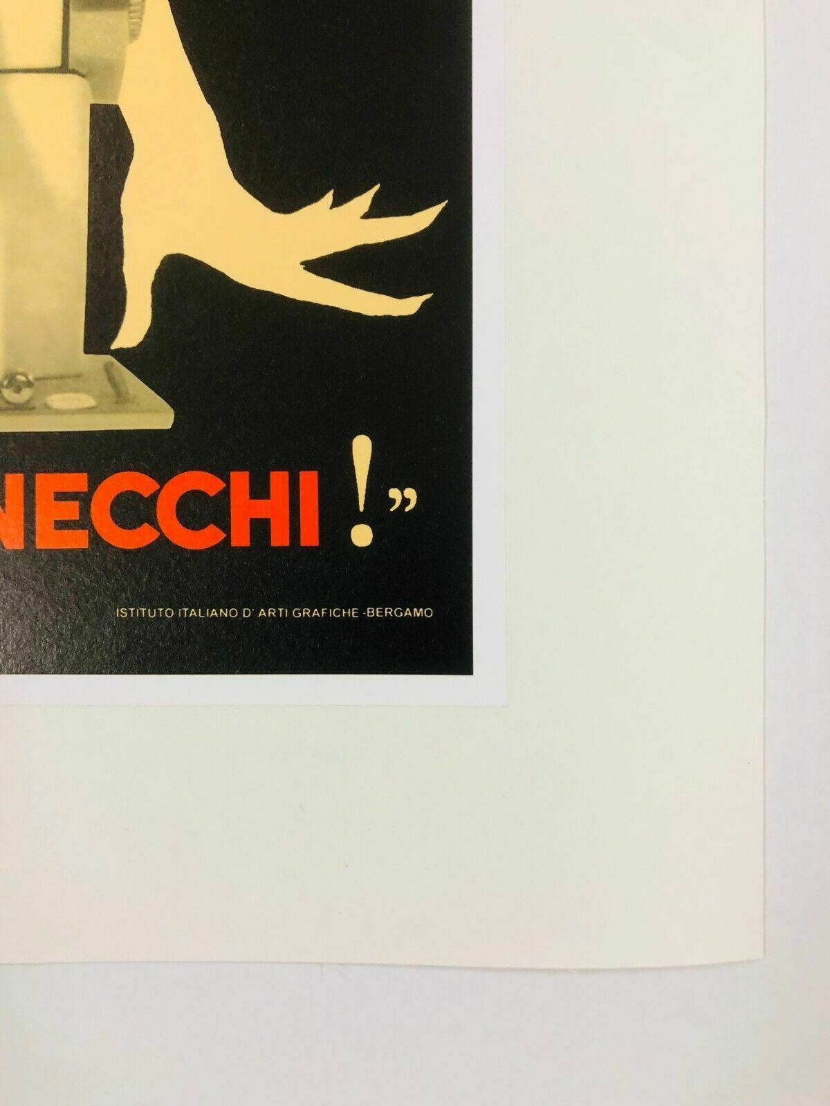 Jeanne Grignani, 80s   Necchi (Black)   Original Affiche Linen Backed On Canvas photo buy