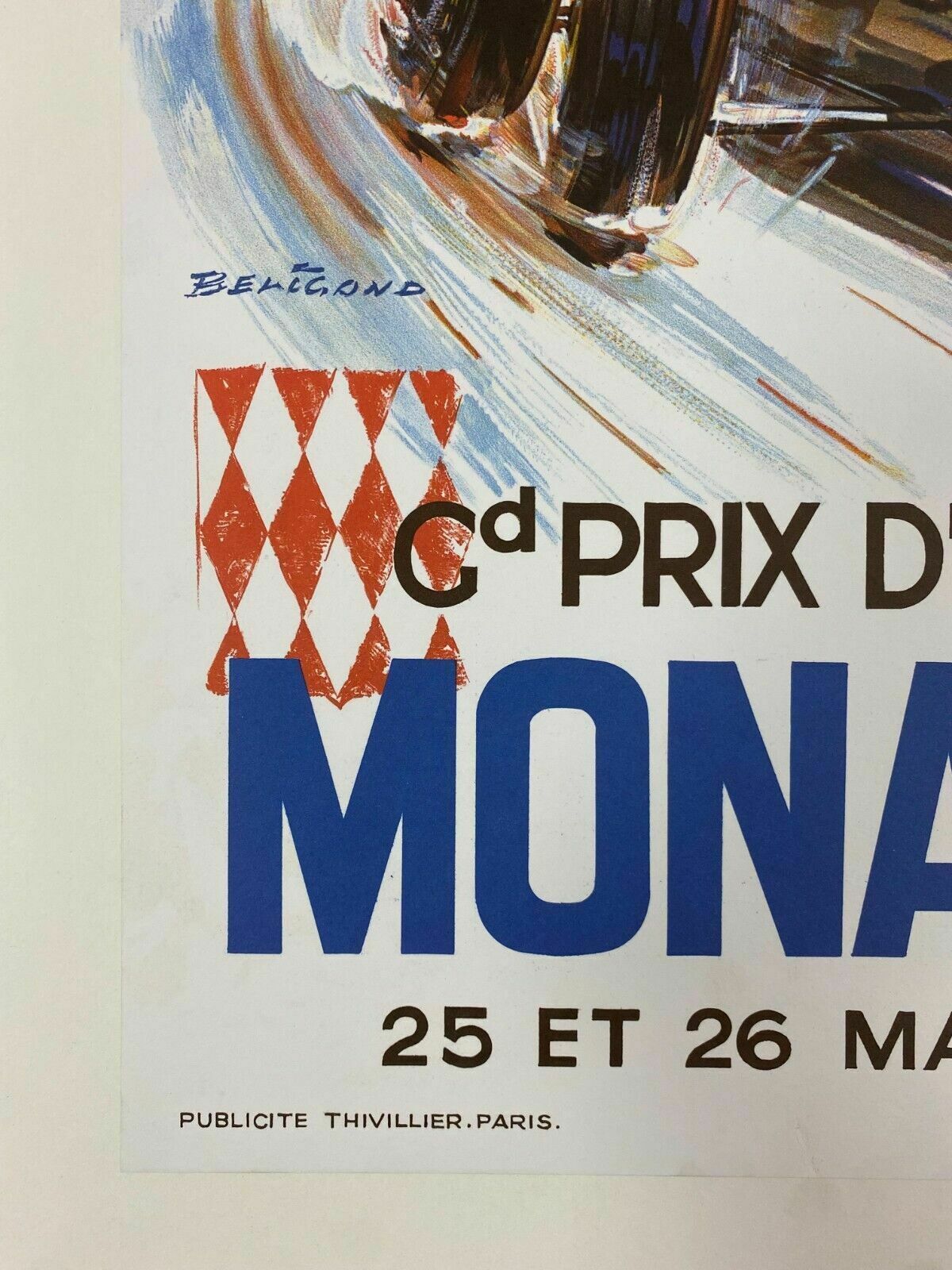 photo furniture Michel Beligond, 1963   Monaco 63   Advertising Offset Poster Linen Backed