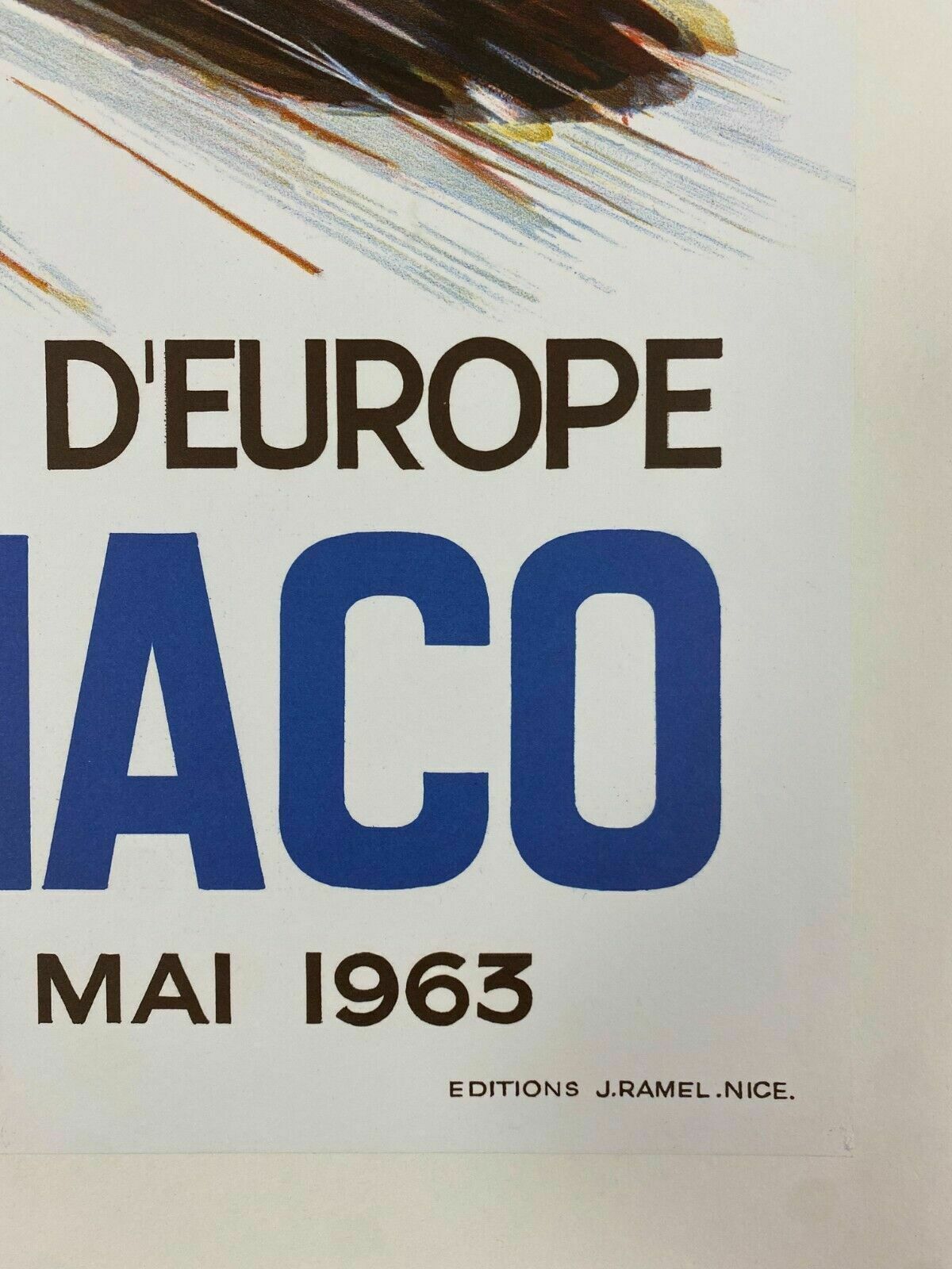 photo for sale Michel Beligond, 1963   Monaco 63   Advertising Offset Poster Linen Backed