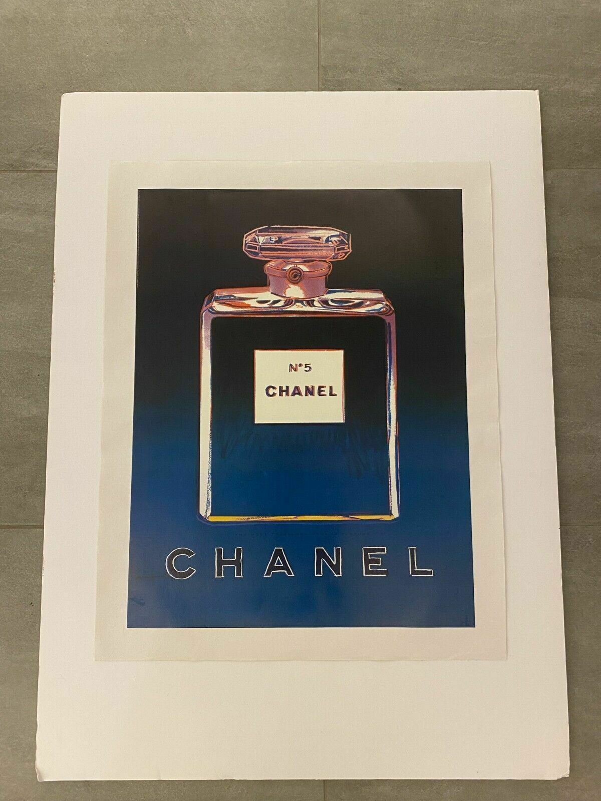 Andy Warhol, 1997   Chanel N. 5   Blue   Original Vintage Poster Linen Backed photo 450.0
