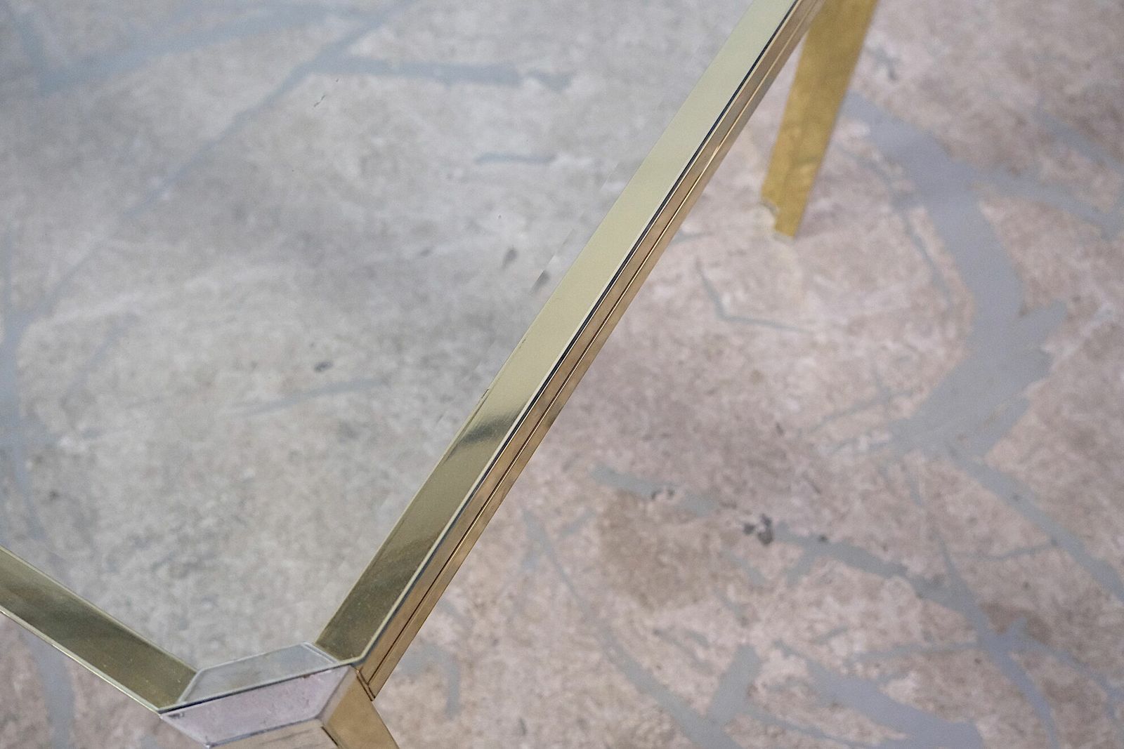 photo furniture Italian Chrome And Glass Coffee Table, 1970s