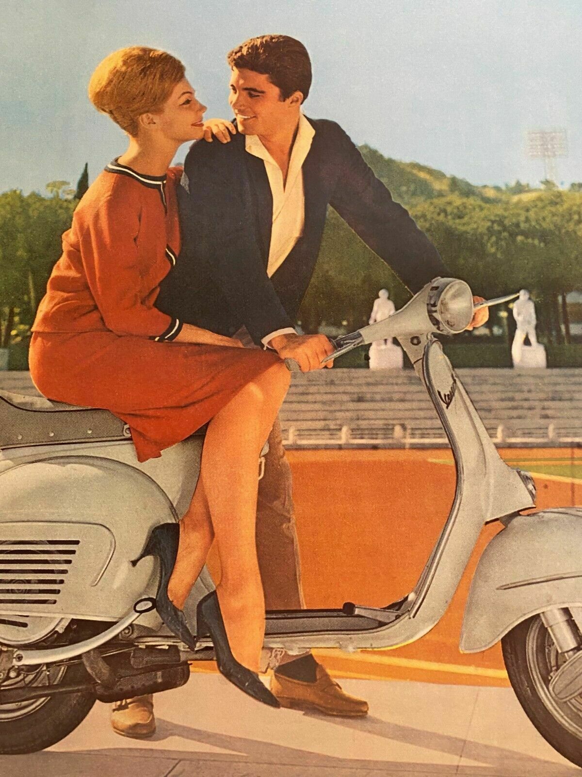 400.0 Anonymous, Ca 1970s   Vespa Gs   Advertising Vintage Poster Ca 99 X 69 photo