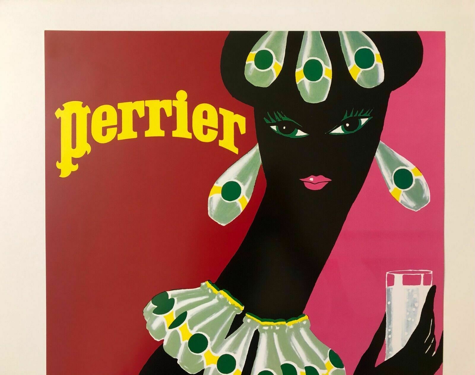 Bernard Villemot, C.A. 1990s   Perrier   Original Vintage Poster Printed In Offset Cm 60 X 43 photo 260.0