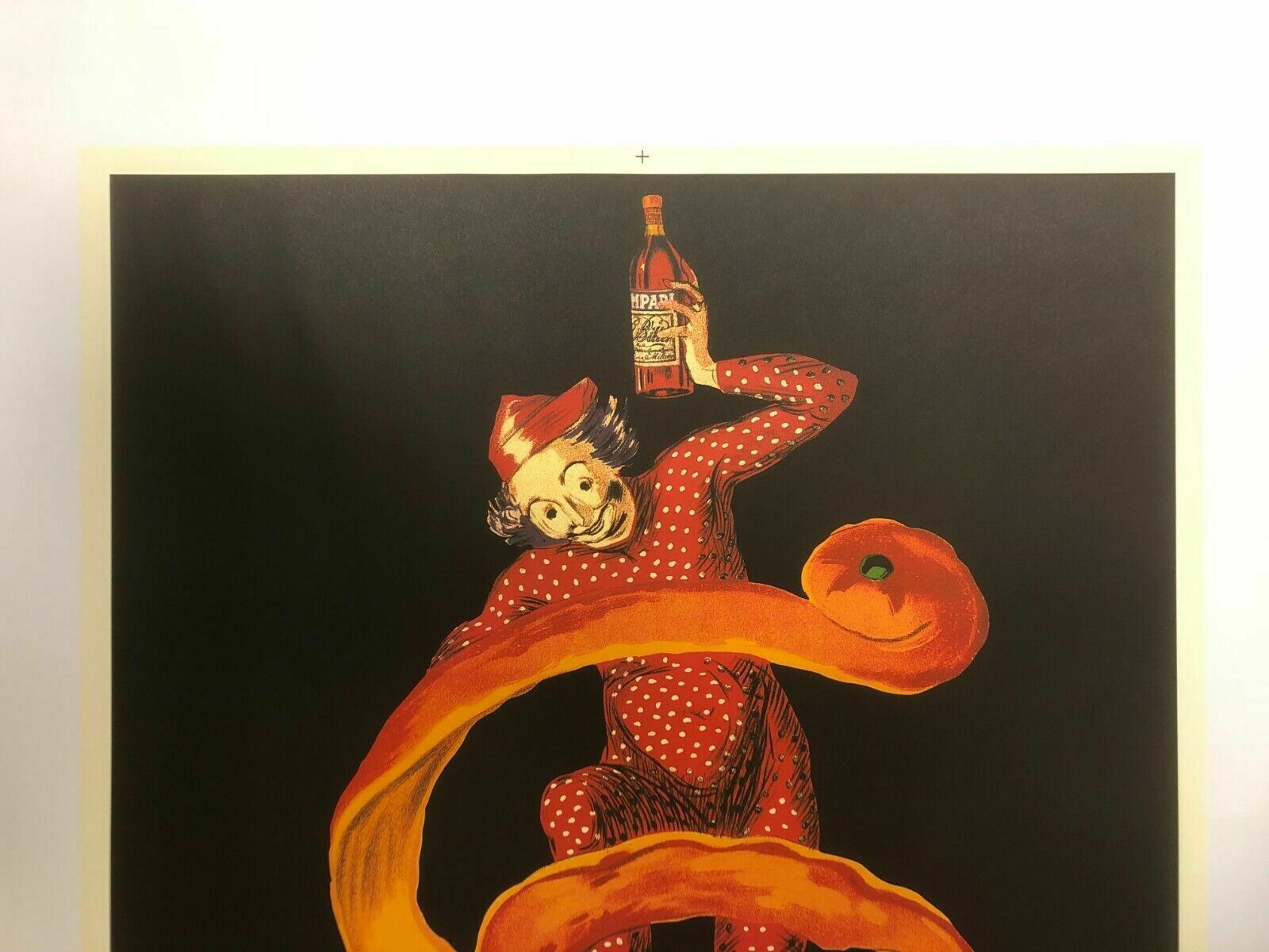 Leonetto Cappiello, 1970s   Spiritello Campari   Vintage Affiche Linen Backed On Canvas photo vinterior