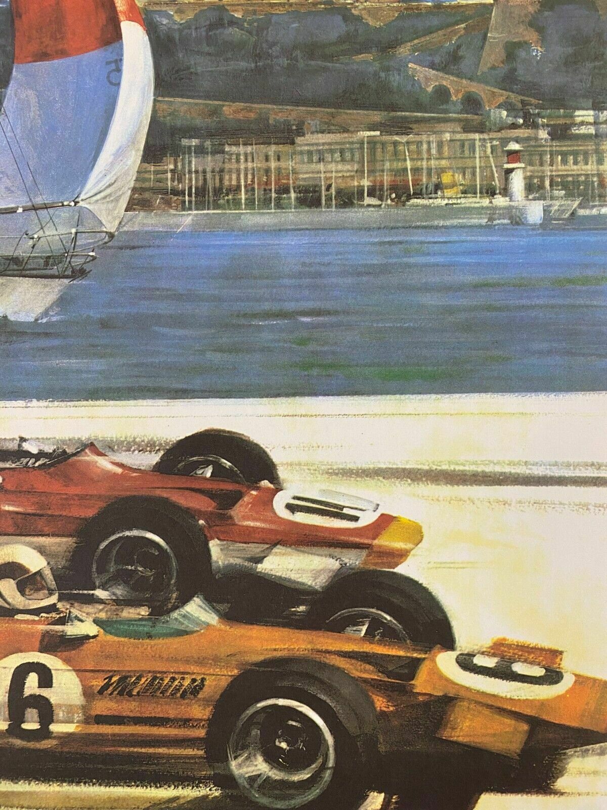 photo buy Monaco 1970   Michael Turner, 1970   Original Vintage Poster Linen Backed