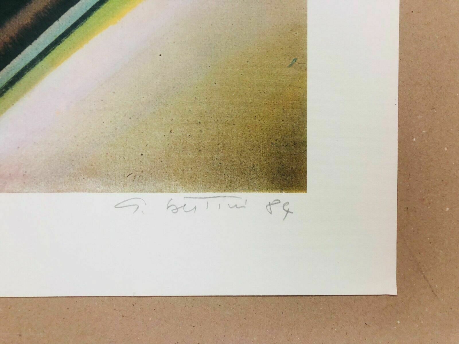 Gianni Bertini, 1984   Composition   Screen Printing On Cardboard photo buy