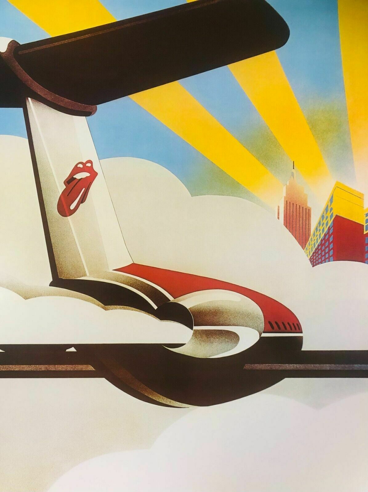 John Pasche, 1972   Rolling Stones American Tour   Exhibition Poster photo vintage