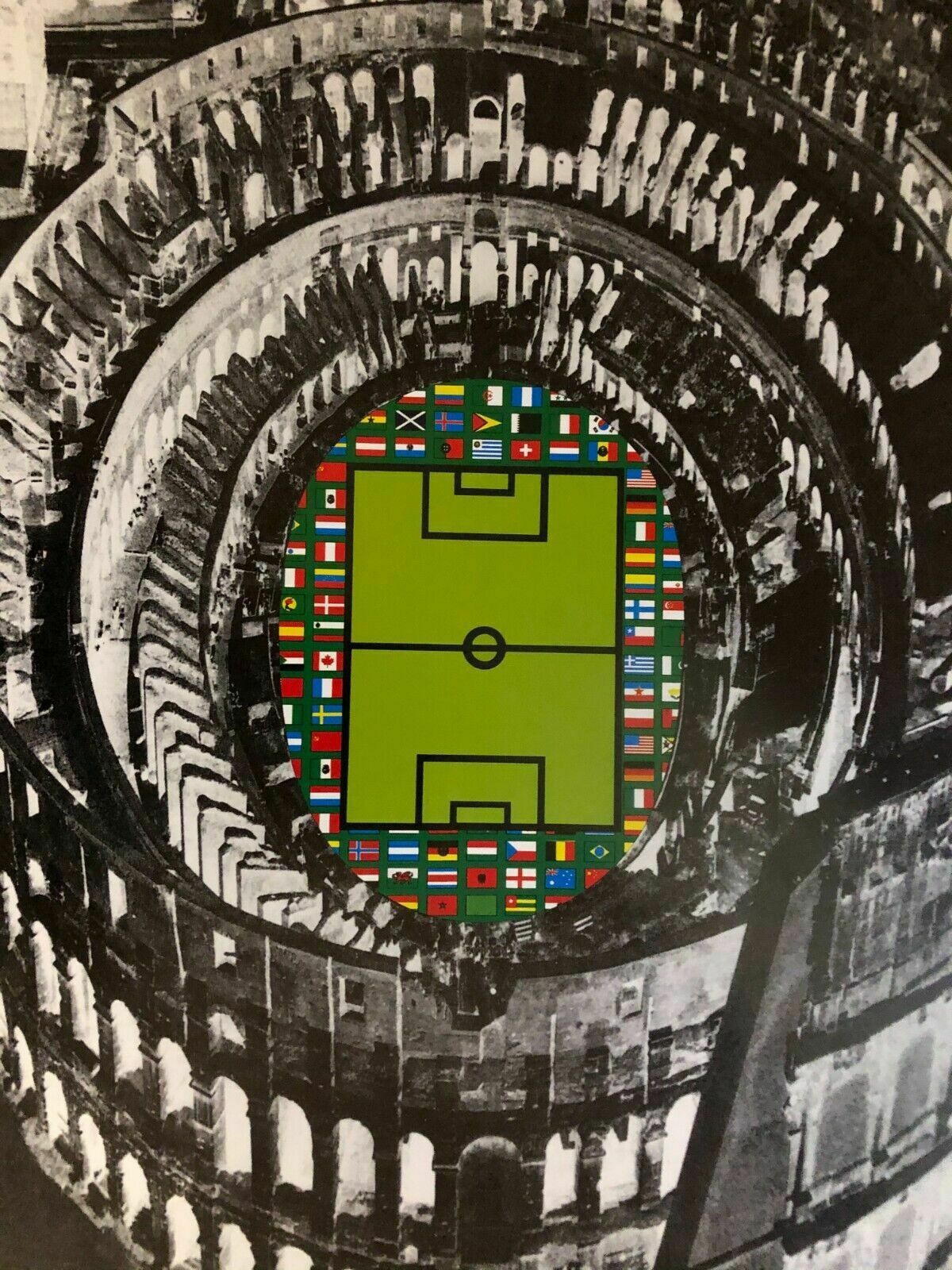 Alberto Burri, 1990   Italia 90   Original Poster Printed In Offset Lithography photo Art