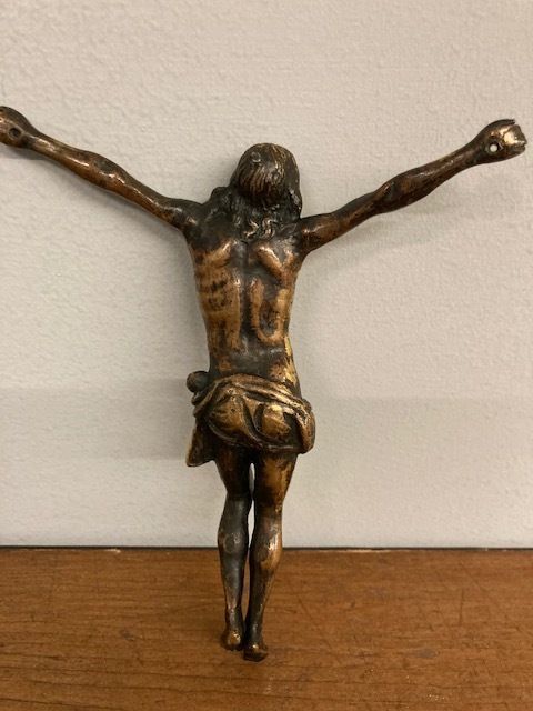 photo for sale Ancient Christ Sculpture In Bronze From The 17th Century