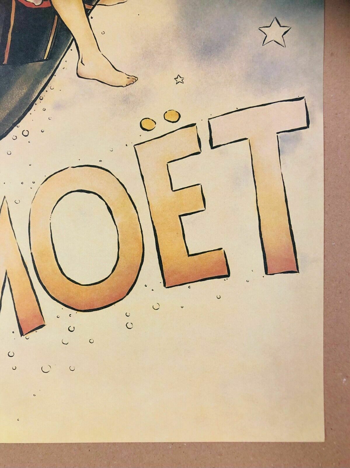 Art Vince Mcindoe, 80s   Moët & Chandon   Original Offset Poster Cm 61 X 46 photo
