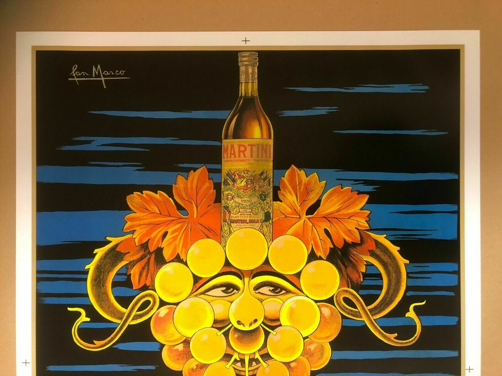 San Marco, C.A. 80s   Martini Vermouth   Advertising Beautiful Affiche photo for sale