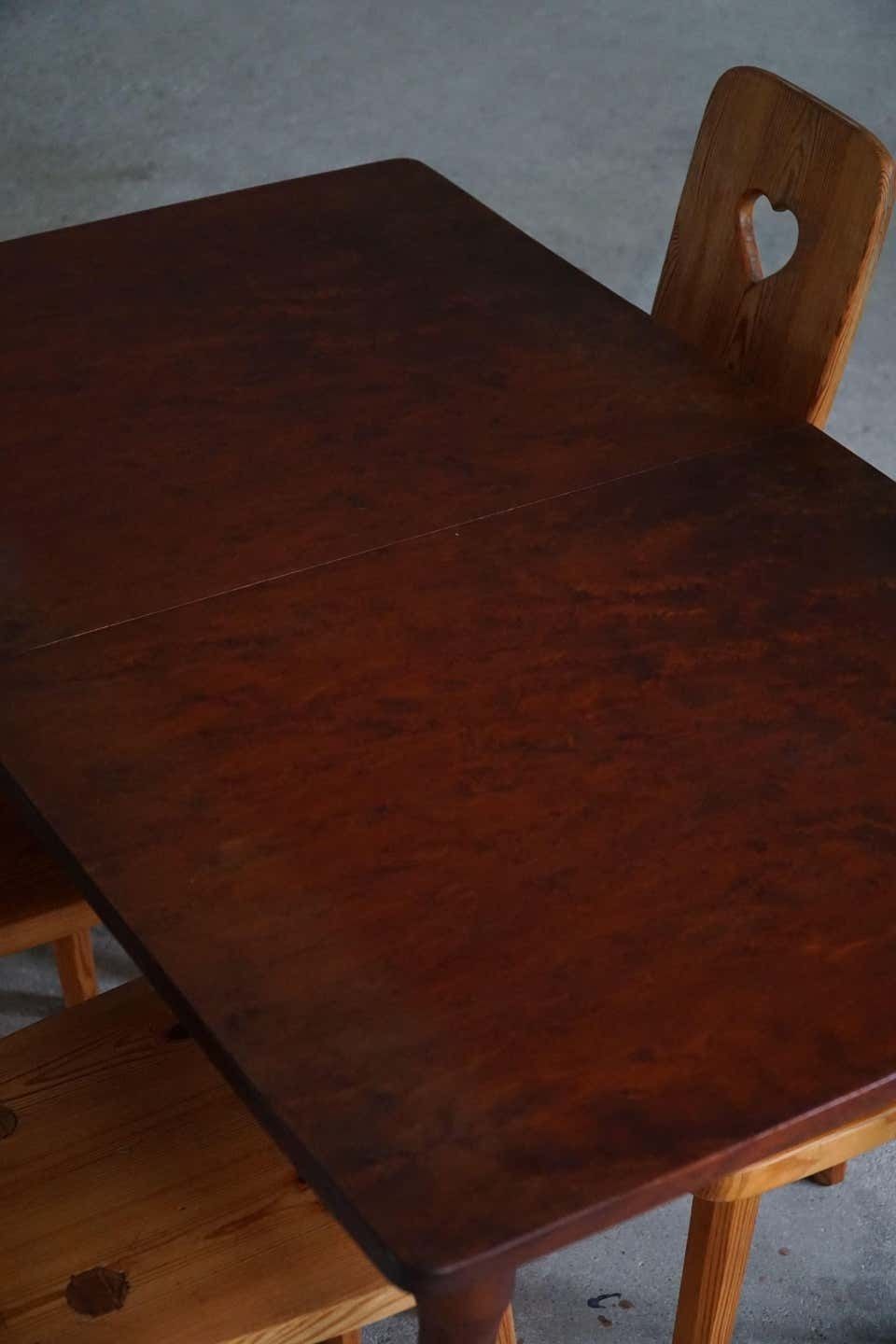 photo furniture Scandinavian Modern, Table In Beech With Club Legs, Arnold Madsen, Made In 1940s