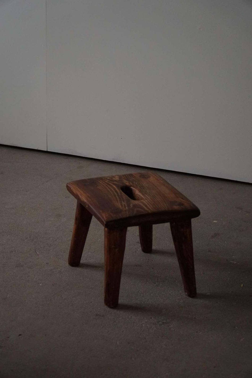 Wabi Sabi Stool In Solid Pine, Handcrafted By A Danish Cabinetmaker, 1960s photo vintage