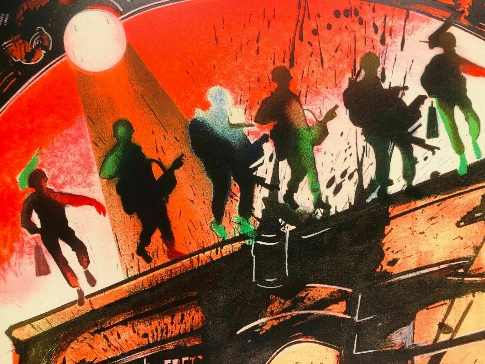 Gianni Bertini 2003  The Victims Of Mercury  Screen Printing On Cardboard photo for sale