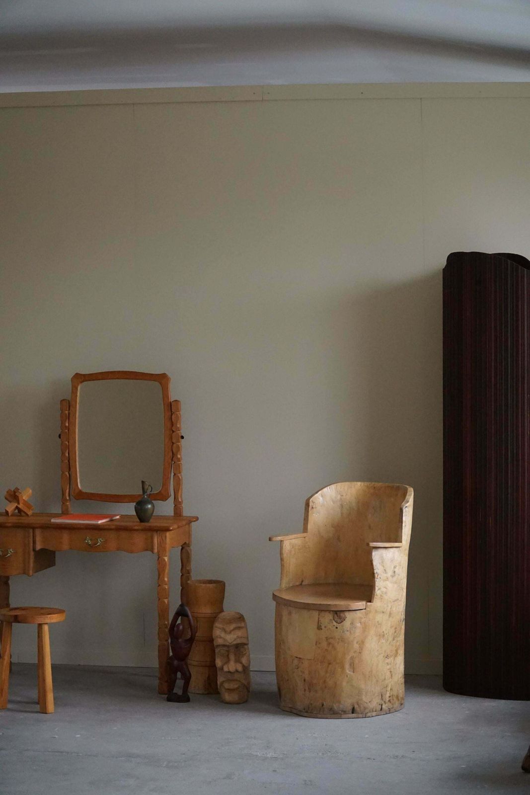 Wabi Sabi Stump Chair In Solid Birch By A Swedish Cabinetmaker Modern 1950s photo furniture
